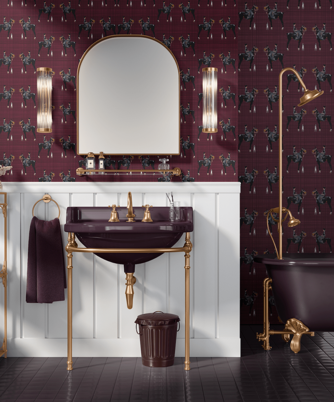 VALENTINE WALLPAER IN MERLOT - Middy N' Me