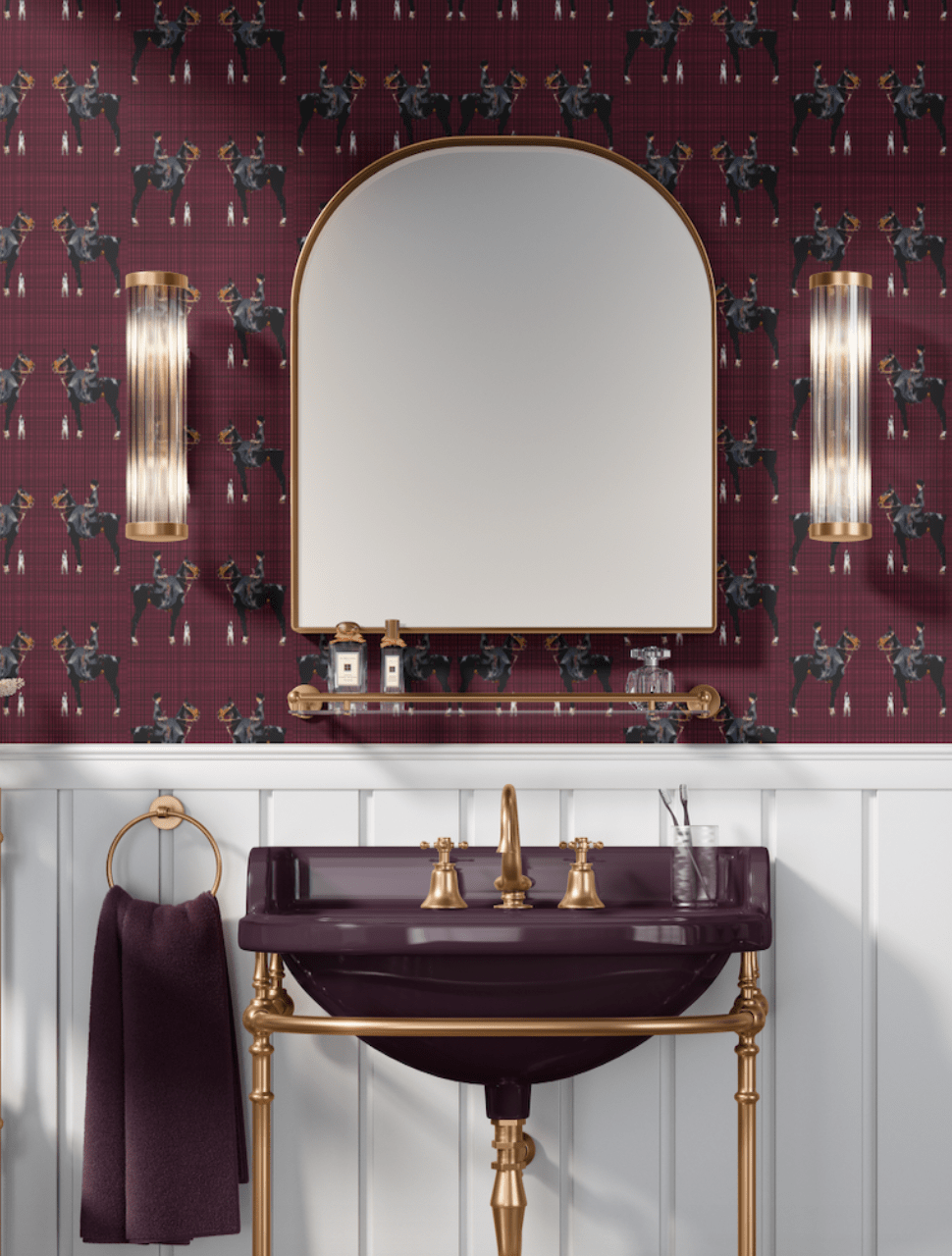 VALENTINE WALLPAER IN MERLOT - Middy N' Me