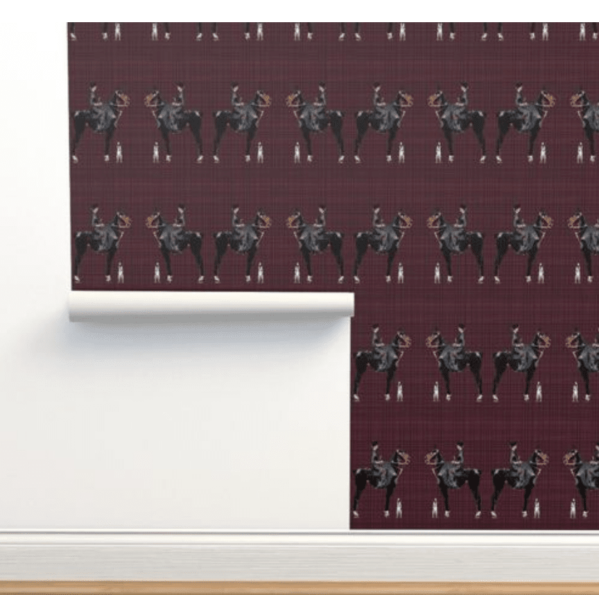 VALENTINE WALLPAER IN MERLOT - Middy N' Me