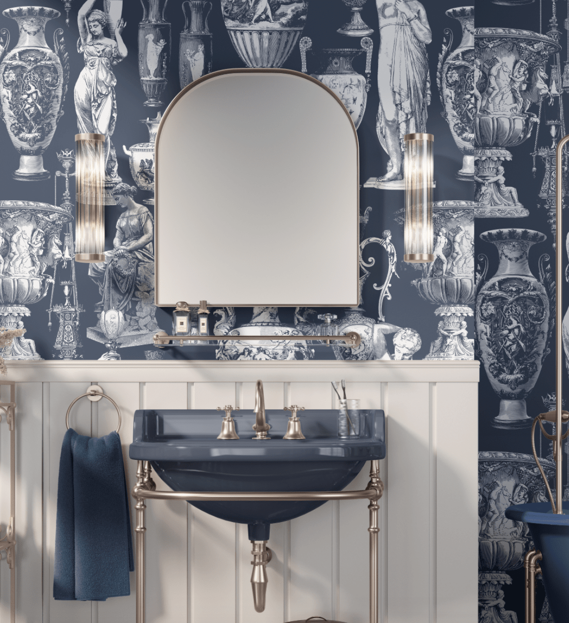 GRECO CHARM WALLPAPER IN CHARCOAL - Middy N' Me