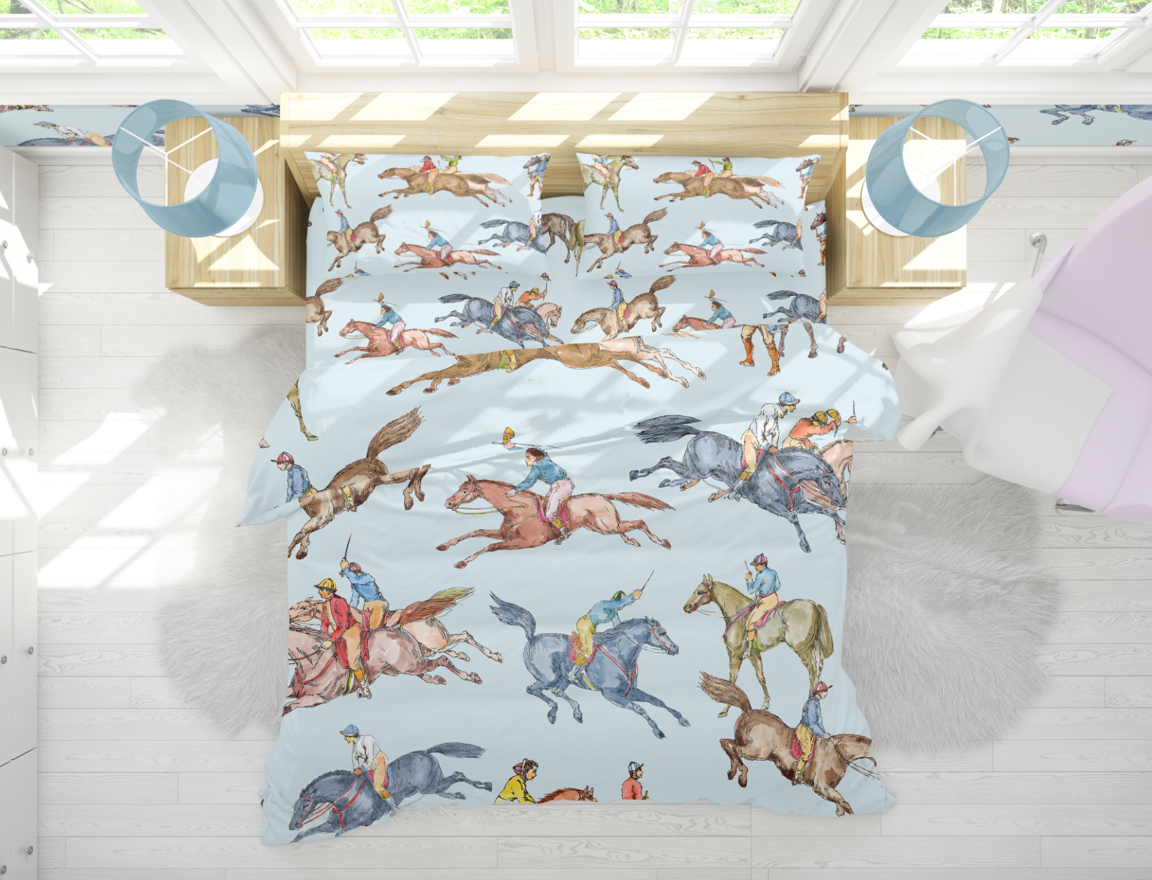 CHELTENHAM DUVET IN ROBINS EGG