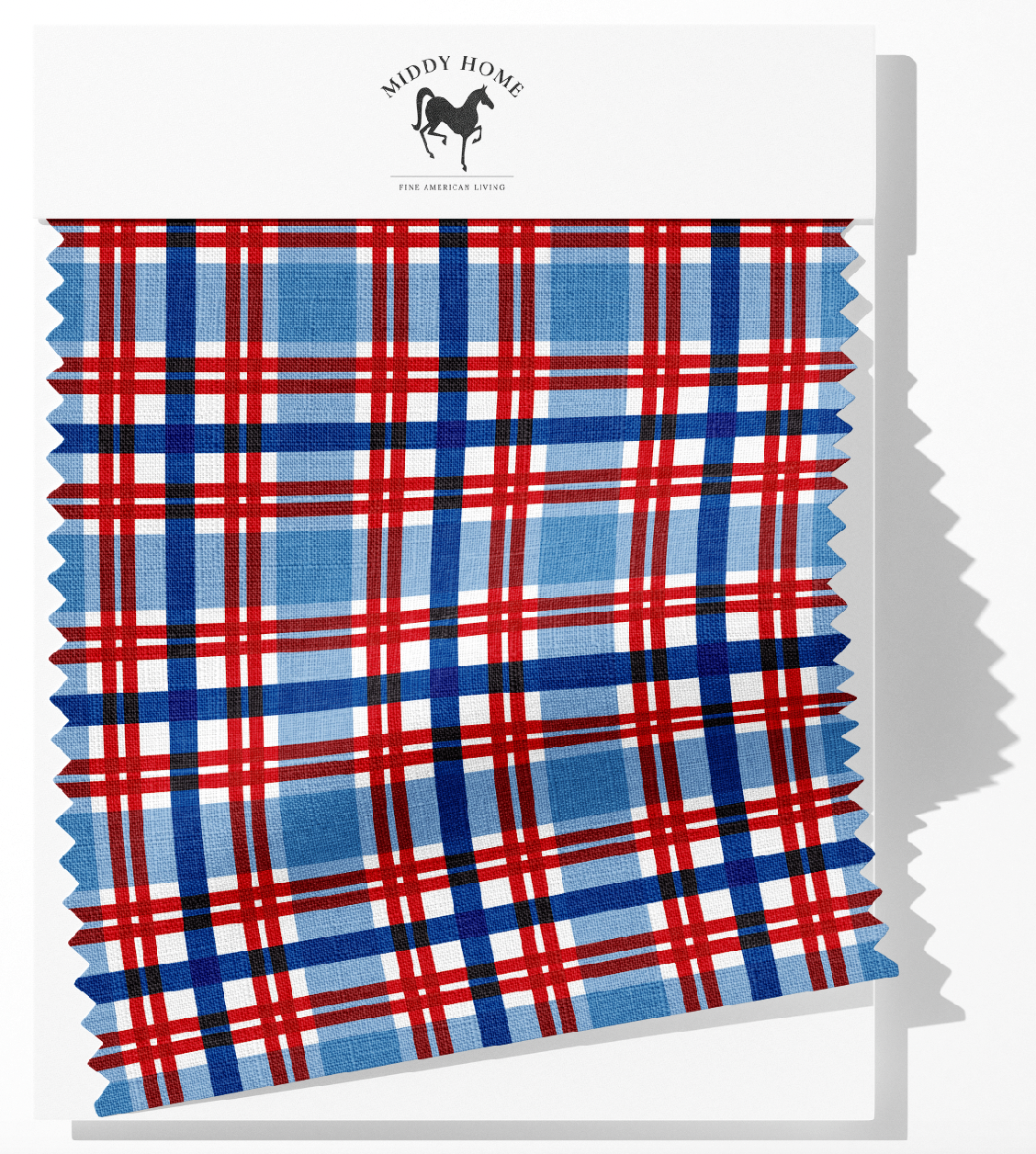 SUMMER PLAID IN RED WHITE & BLUE