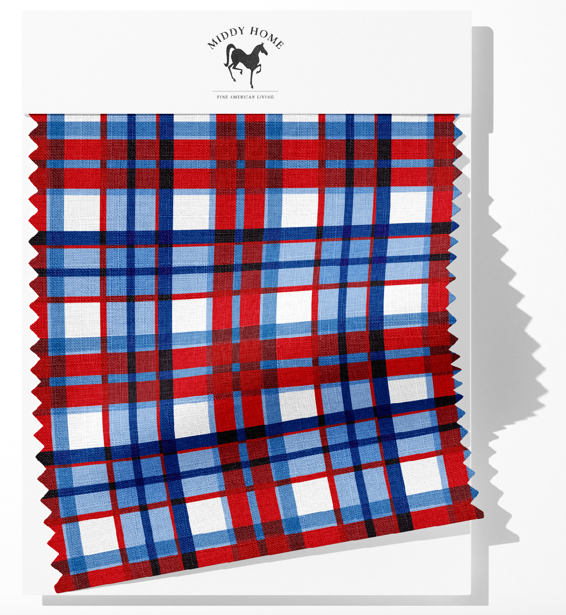JULY PLAID IN RED WHITE & BLUE