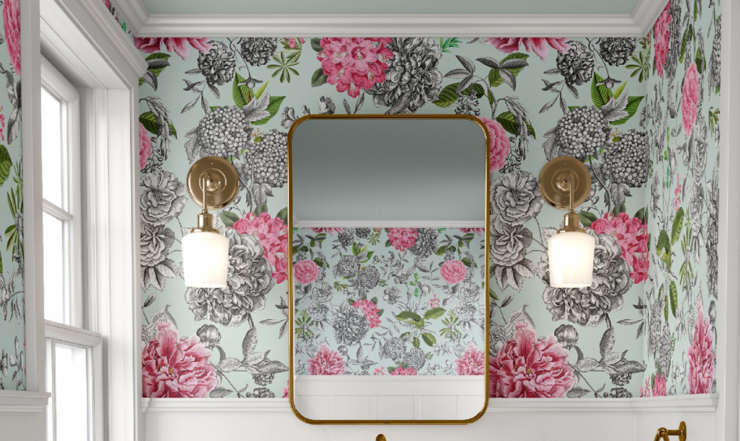 KATHARINE WALLPAPER IN ROBIN'S EGG