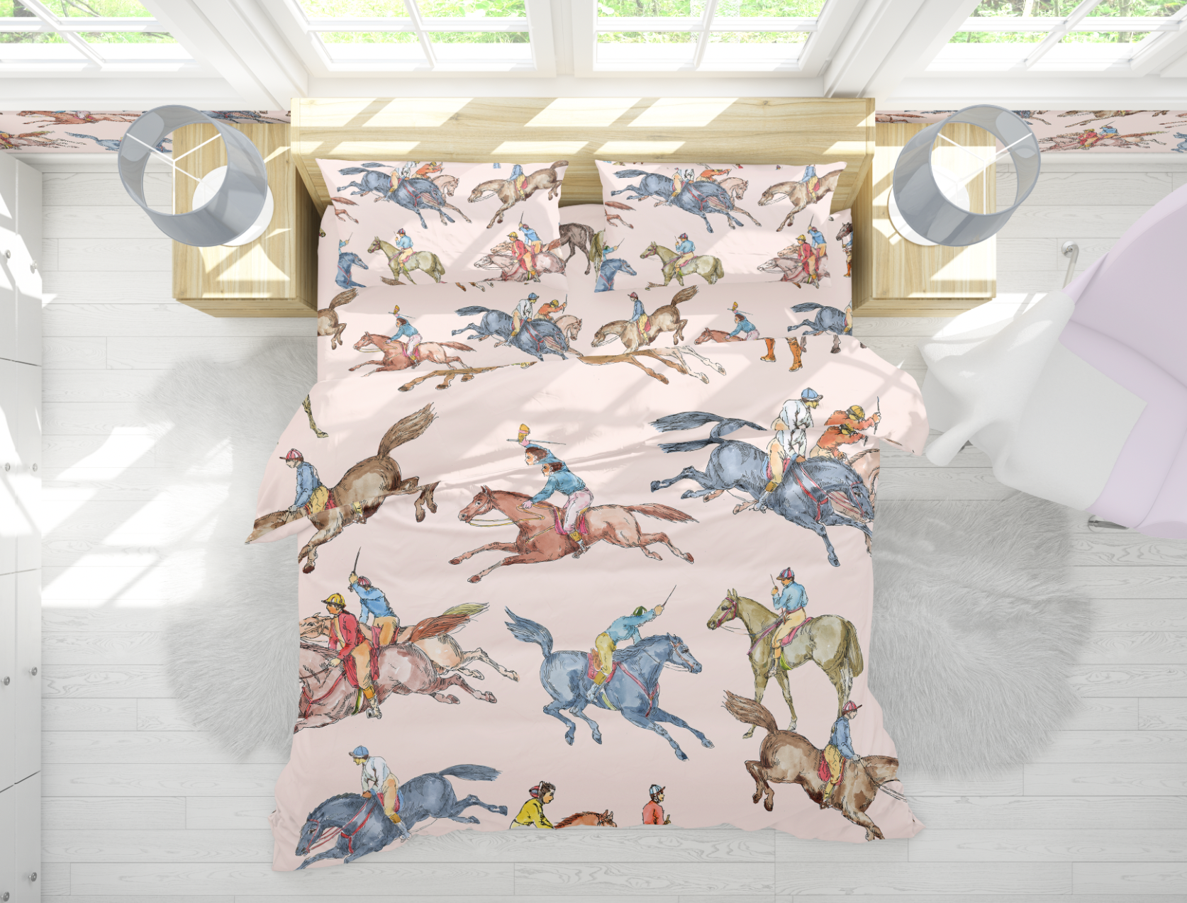 CHELTENHAM DUVET IN BLUSH