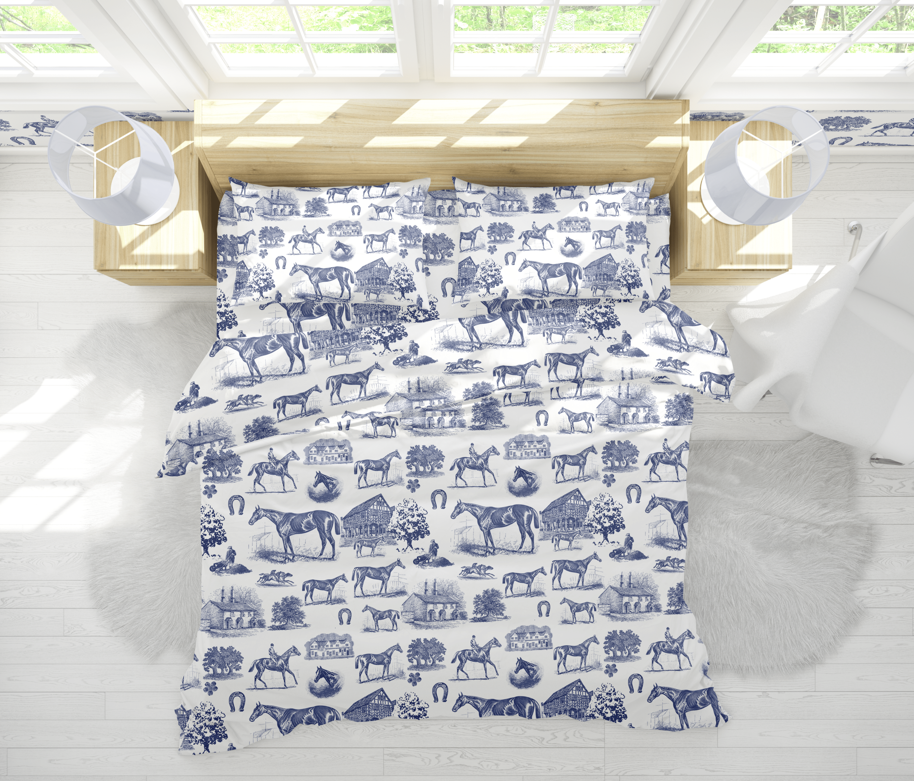 COUNTRY LIVING DUVET IN NAVY