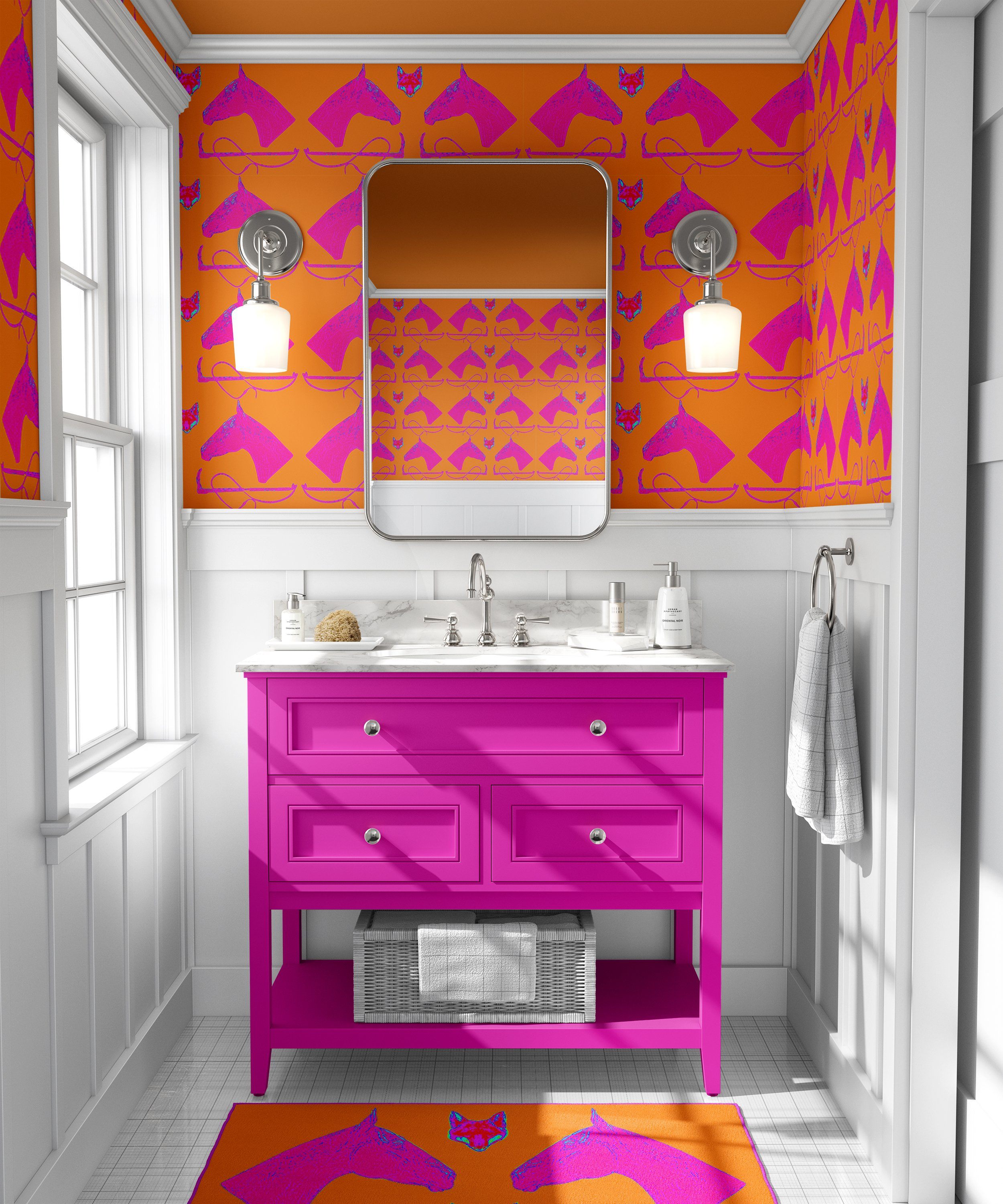 MILLBROOK IN TANGERINE WALLPAPER - Middy N' Me