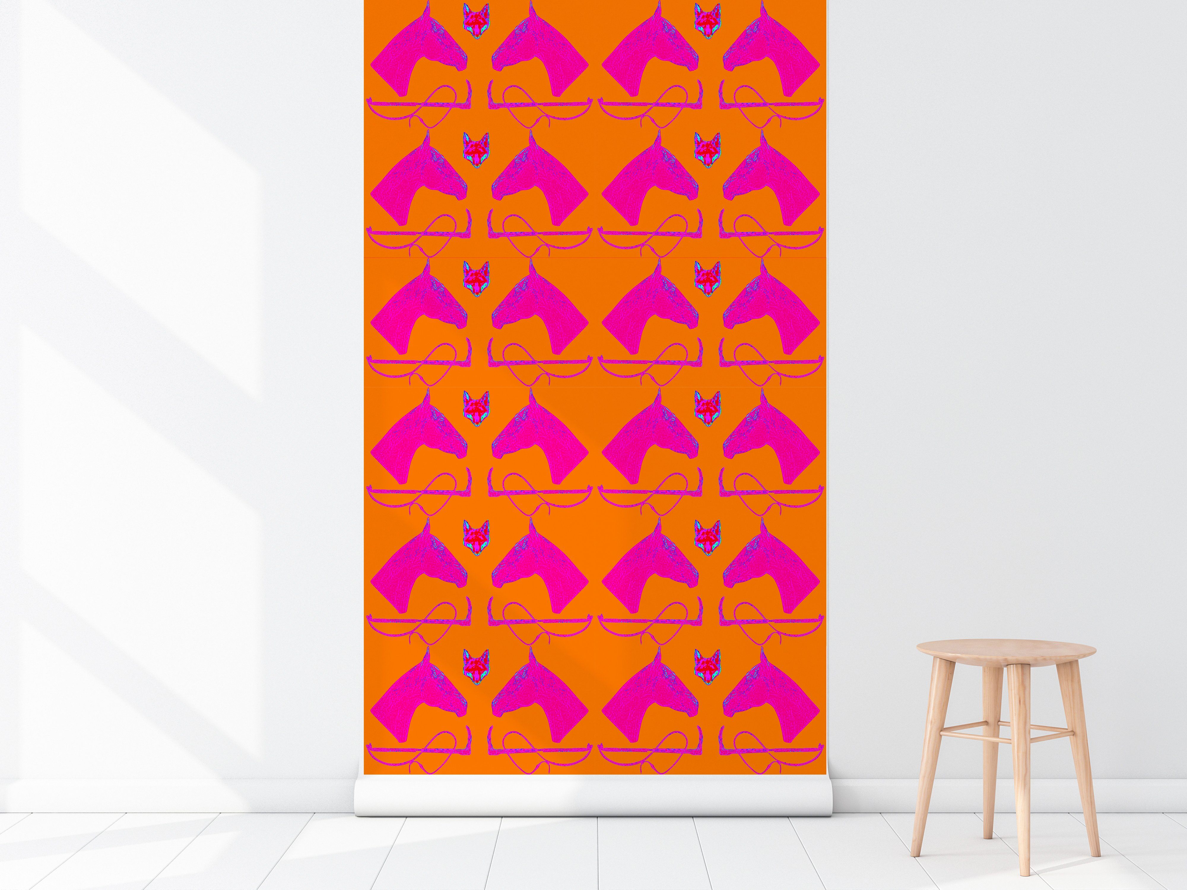 MILLBROOK IN TANGERINE WALLPAPER - Middy N' Me