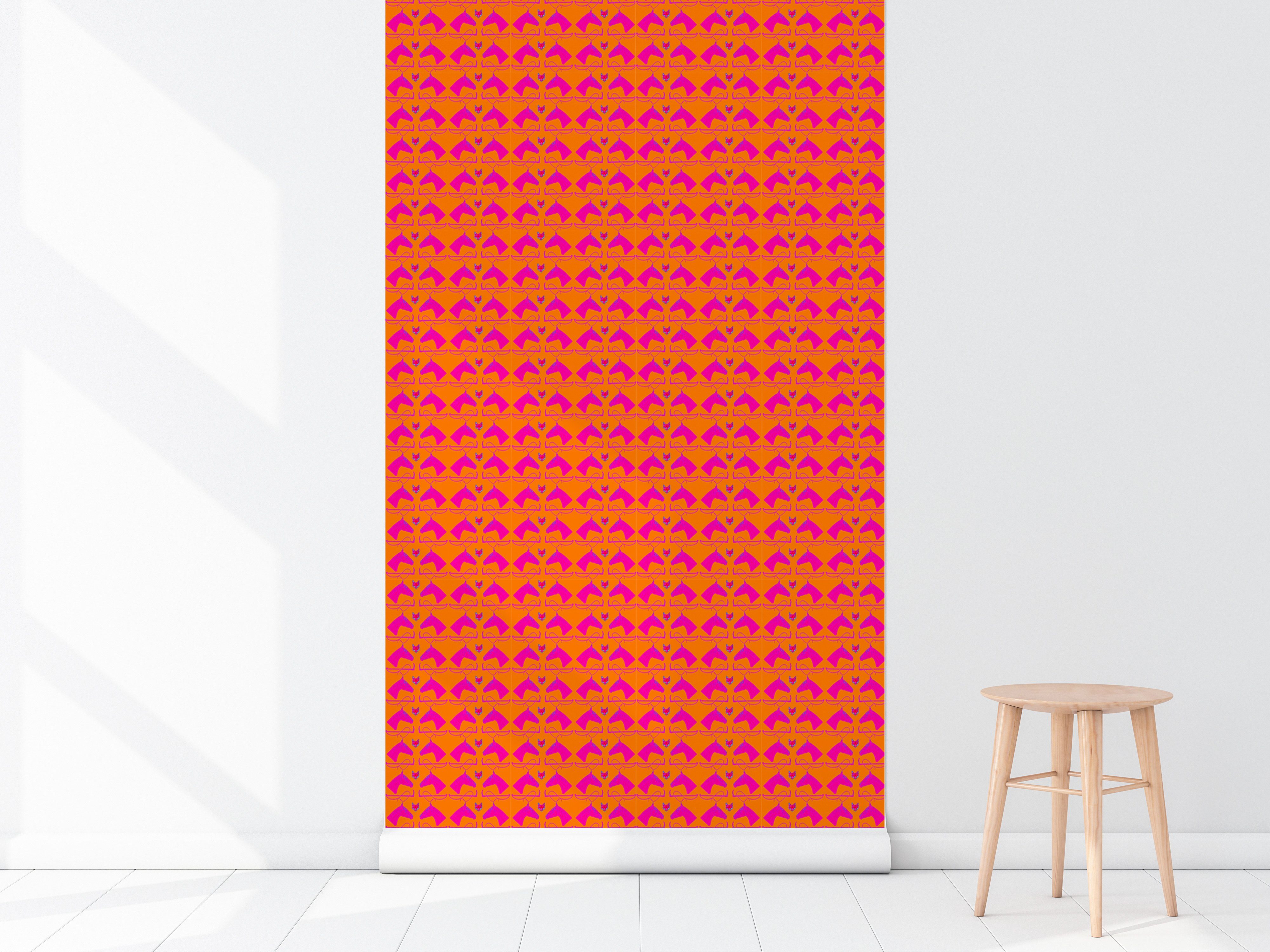 MILLBROOK IN TANGERINE WALLPAPER - Middy N' Me