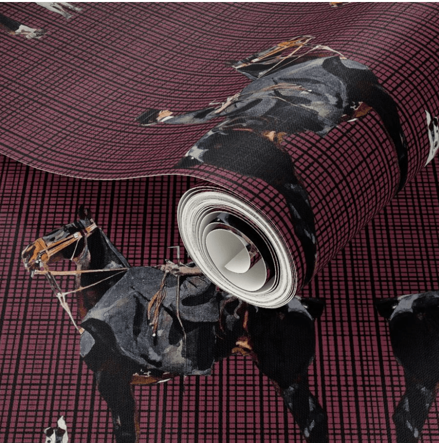 VALENTINE WALLPAER IN MERLOT - Middy N' Me