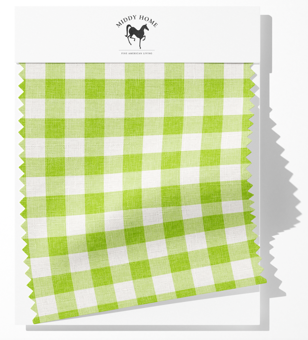 1" GINGHAM FABRIC IN PICKLE