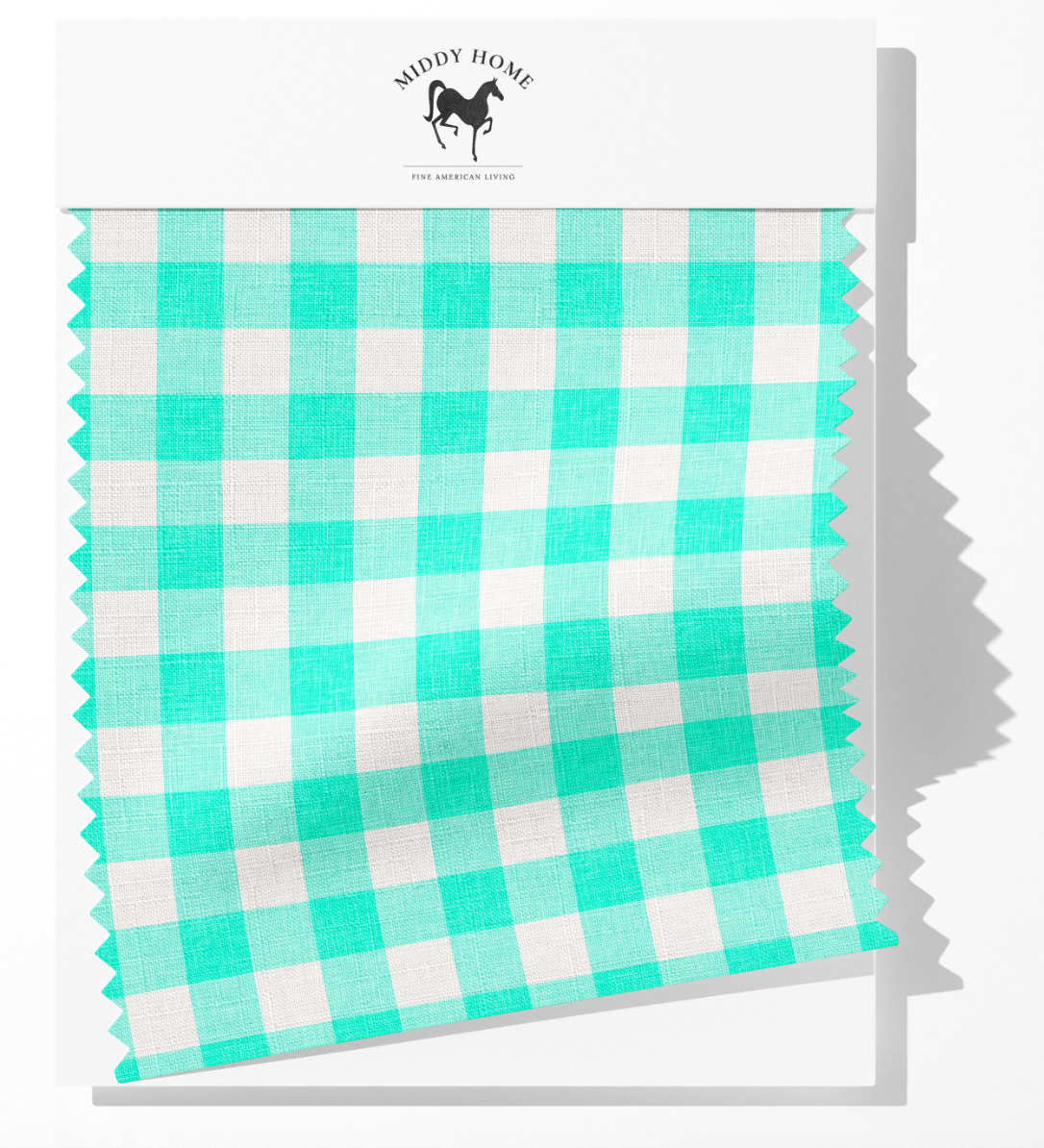 1" INCH GINGHAM IN SEA