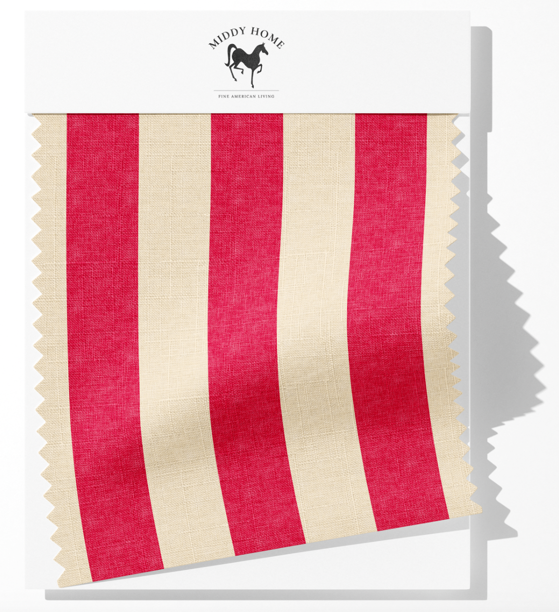 4" CABANA STRIPE IN STRAWBERRY