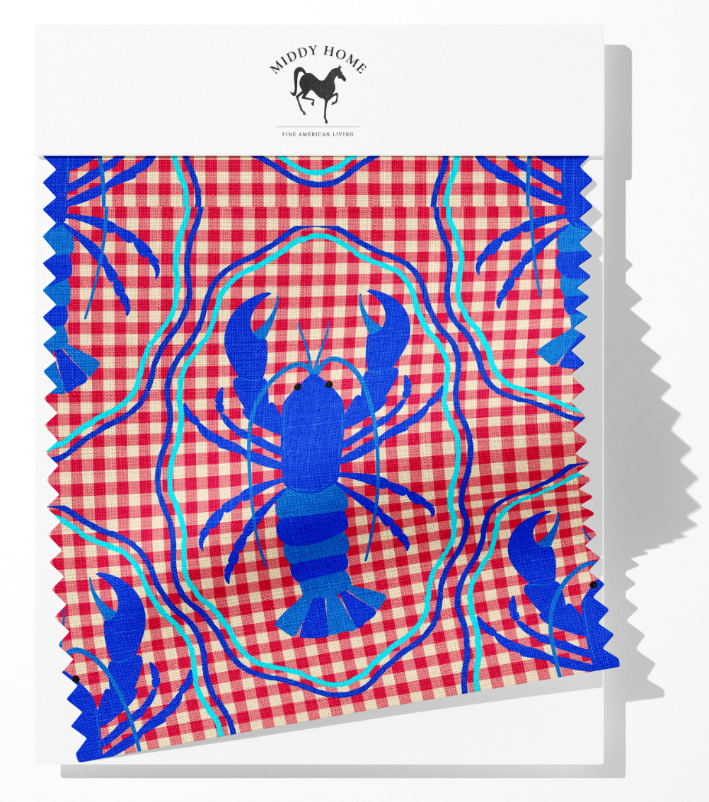 LOBSTER SHACK ON GINGHAM