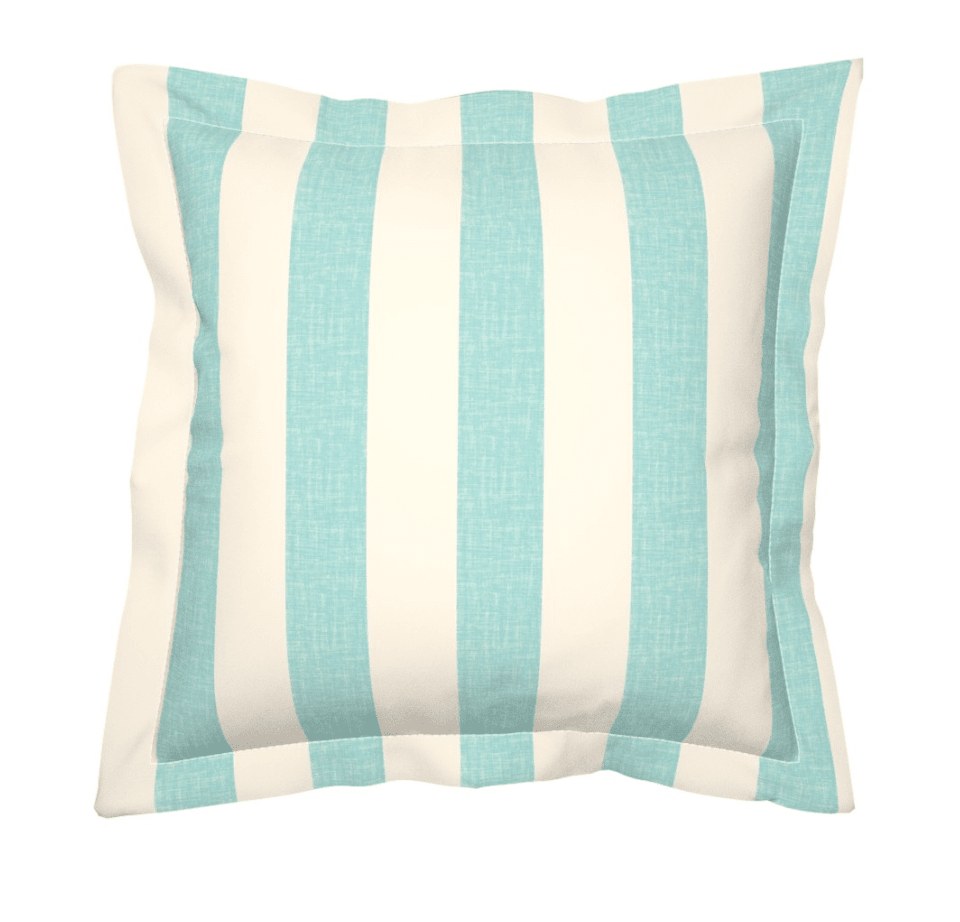CABANA STRIPE DUVET IN AQUA