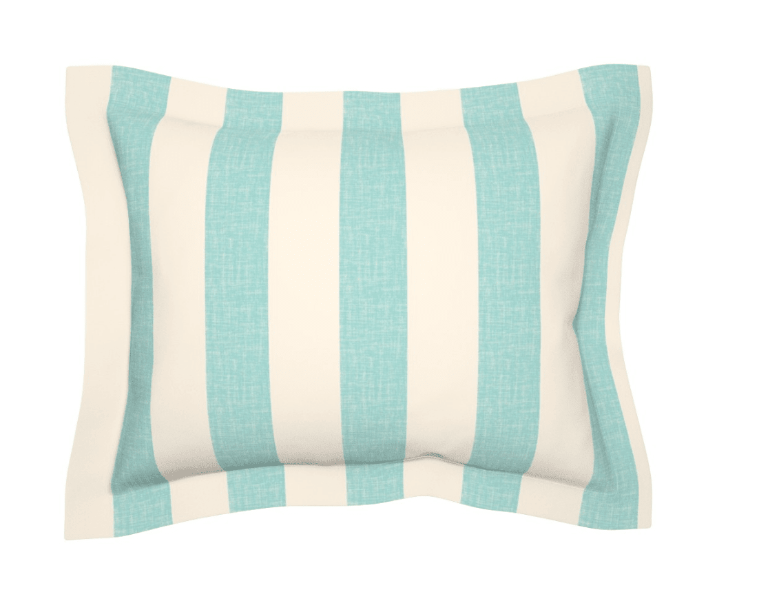 CABANA STRIPE DUVET IN AQUA